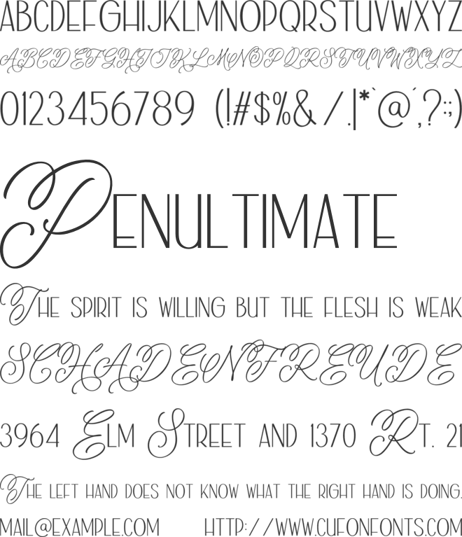 Esmerald font preview