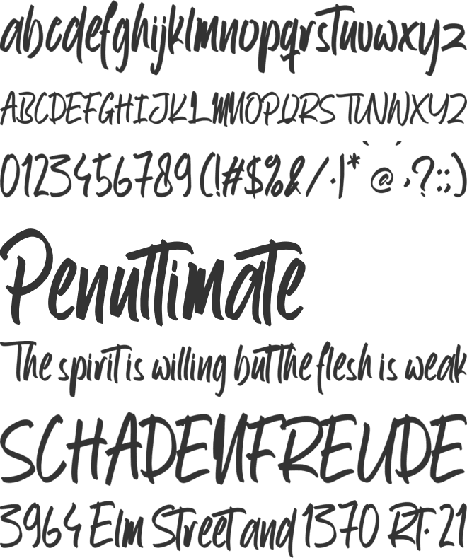 Bhiletha Fileboy font preview