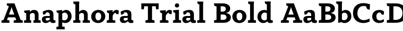Anaphora Trial Bold font