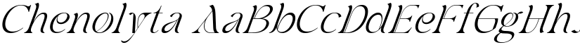 Chenolyta font