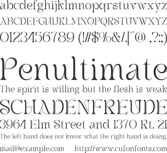 Chenolyta font preview