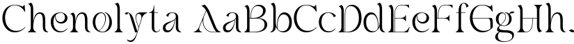Chenolyta font