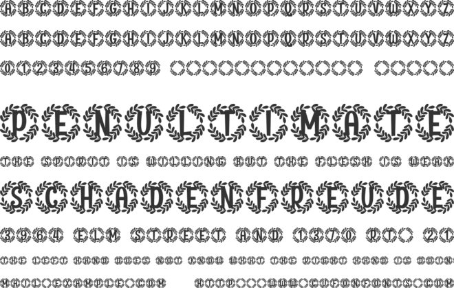 Ornatique Monogram font preview