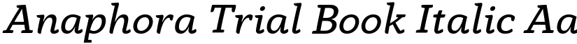 Anaphora Trial Book Italic font