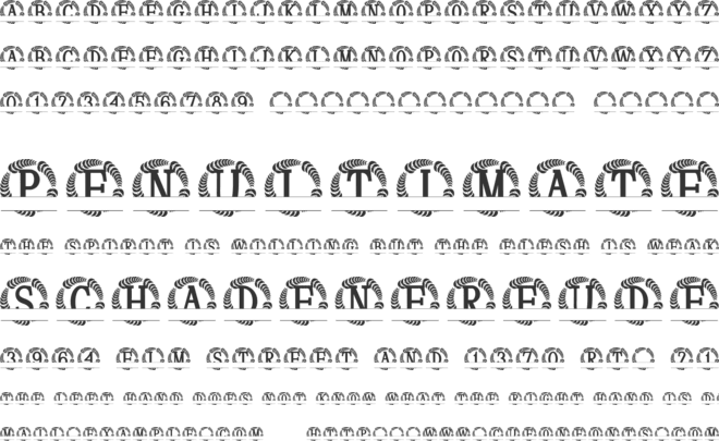 Seravine Split Monogram font preview