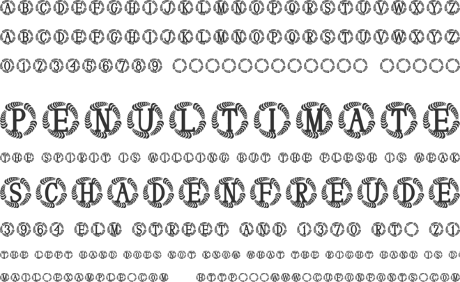 Seravine Monogram font preview