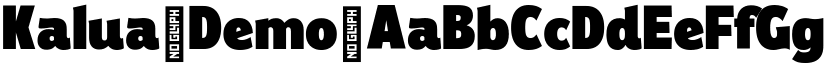 Kalua Demo font
