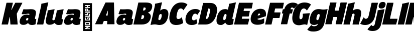 Kalua font