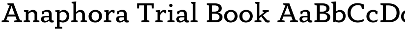 Anaphora Trial Book font
