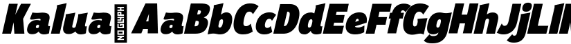 Kalua font