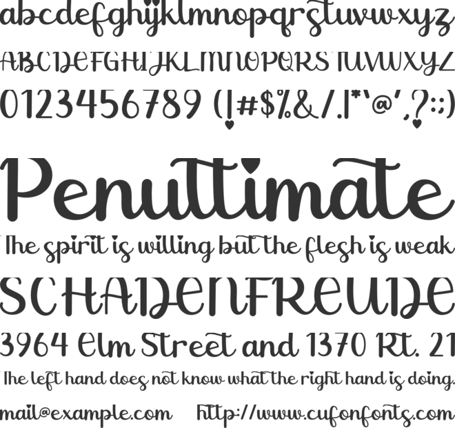 Christmas Heartscript font preview