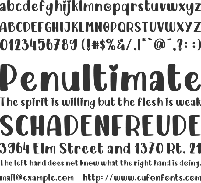 LEMON font preview