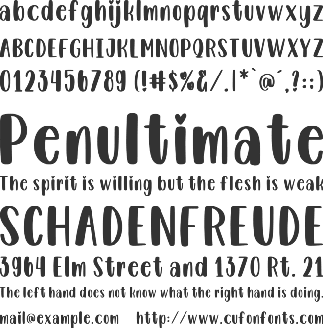 Pink Rose font preview