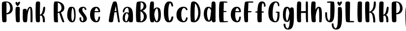 Pink Rose font
