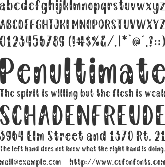 VALENTINE DAY font preview