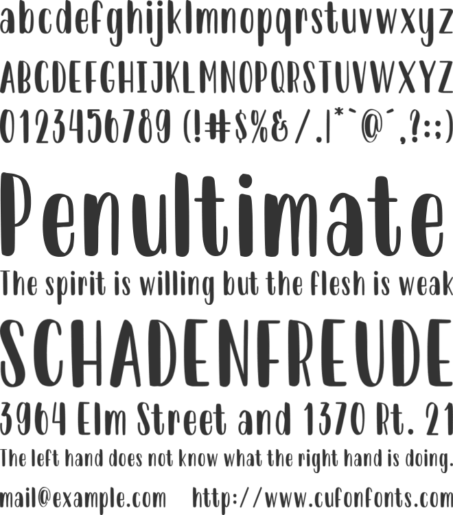 MY LOVE font preview