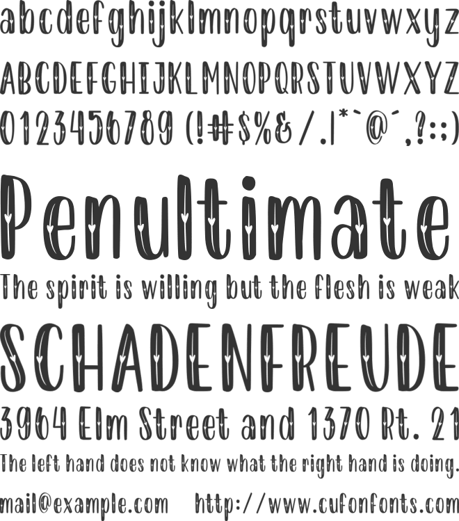 Happy Valentine font preview