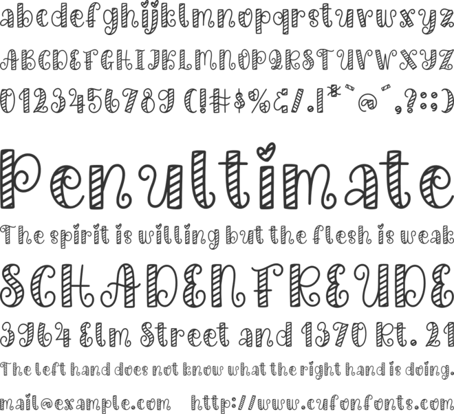 CHRISTMAS CANDY font preview