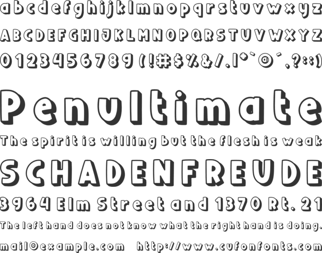 KIDSZONE font preview