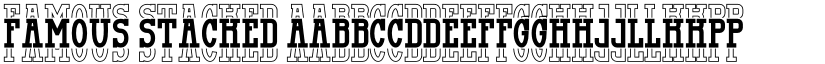 Famous Stacked font