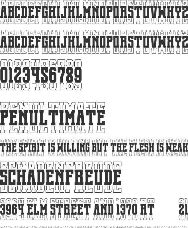 Black Stacked font preview