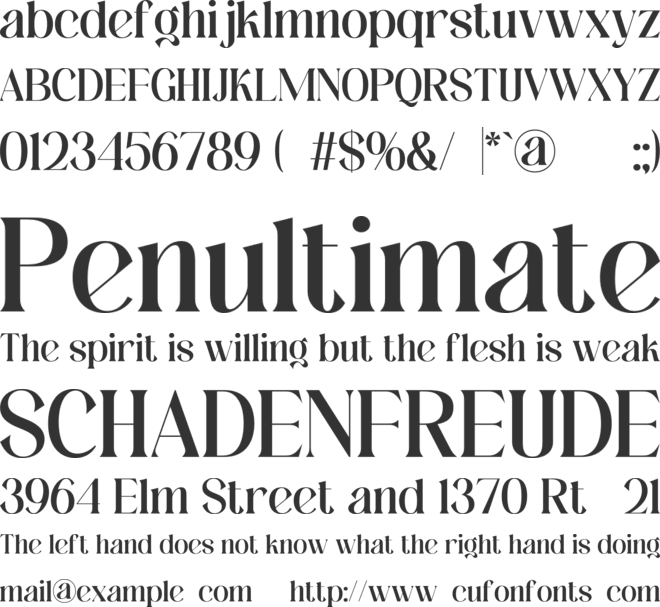 Avaliona font preview