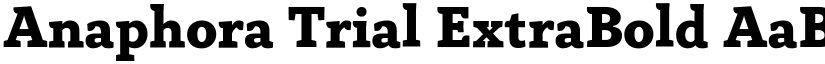 Anaphora Trial ExtraBold font