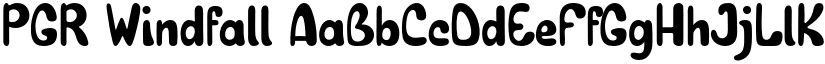 PGR Windfall font