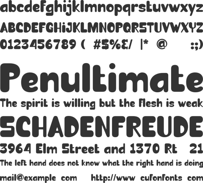 Queries font preview