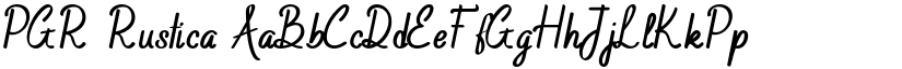 PGR Rustica font