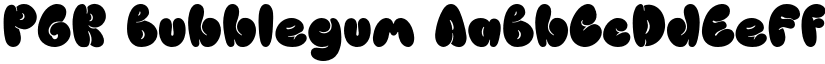 PGR Bubblegum font