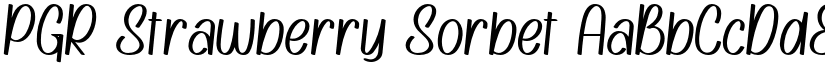 PGR Strawberry Sorbet font