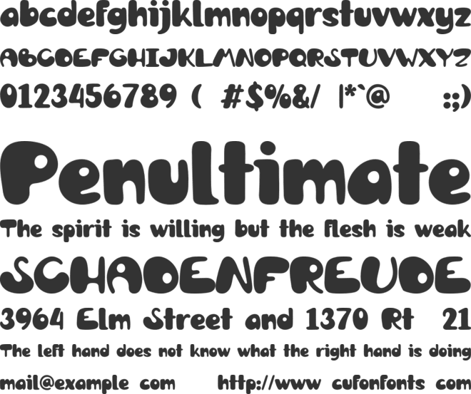 PGR Roughty font preview