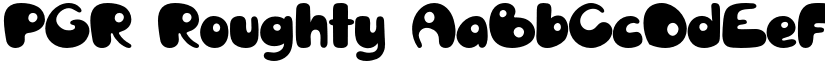PGR Roughty font