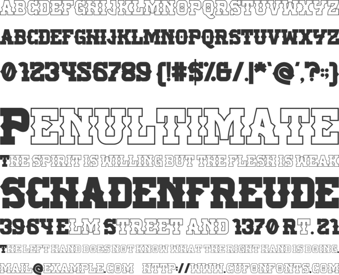 Believe Western font preview