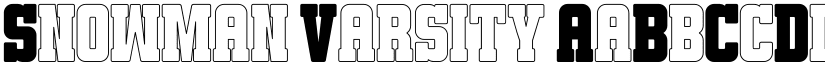Snowman Varsity font