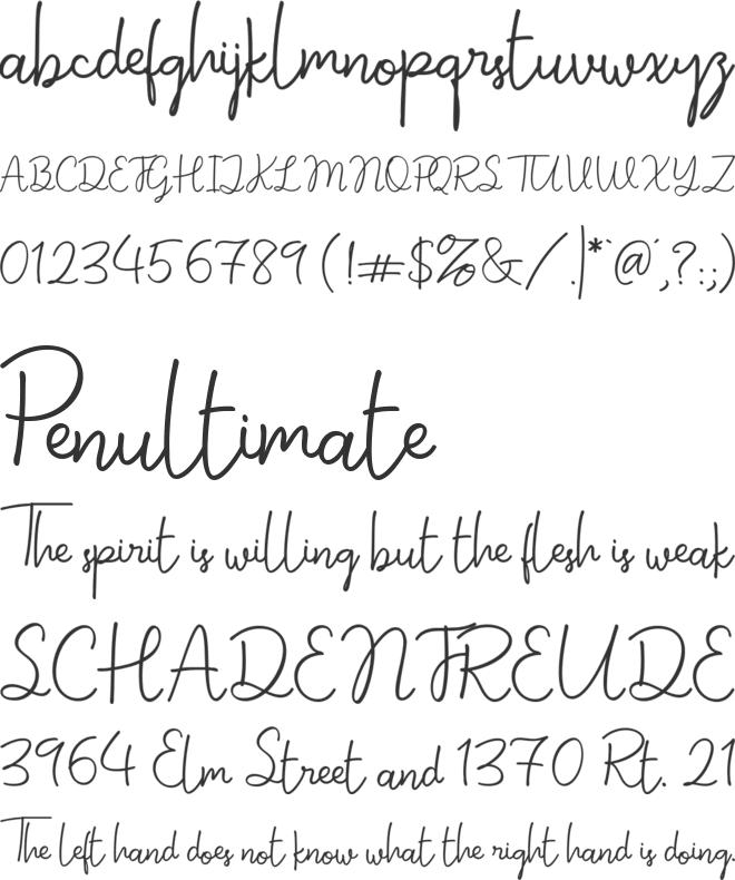 Bellofandia font preview