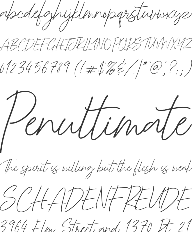 Amarilysse Glowheart font preview