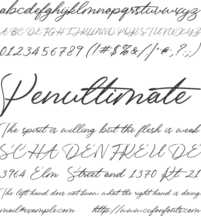 Bingkisan font preview