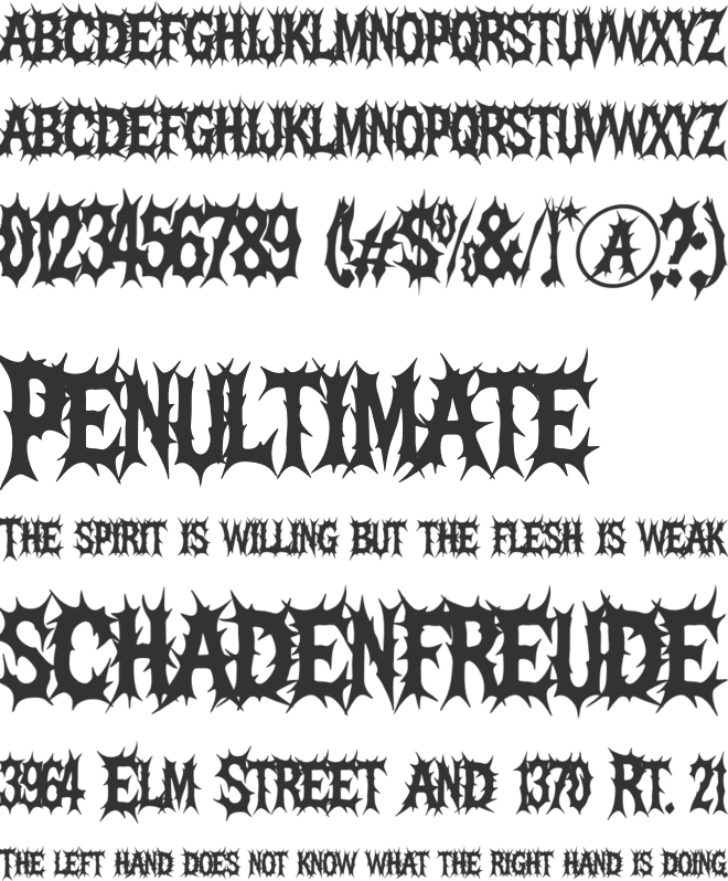 Vortex Dominion font preview