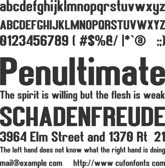 Brizmax font preview