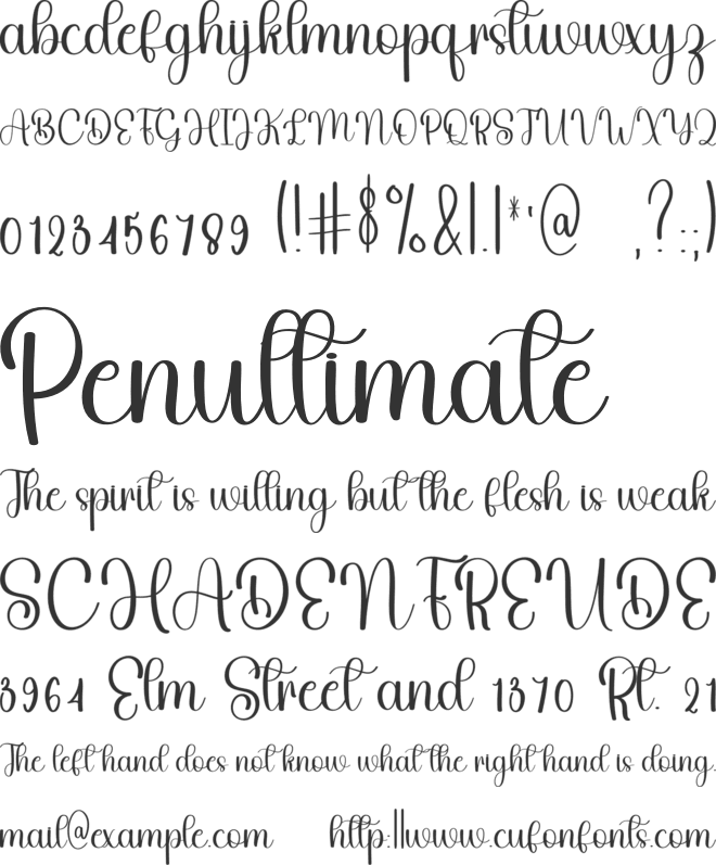 Lionary font preview