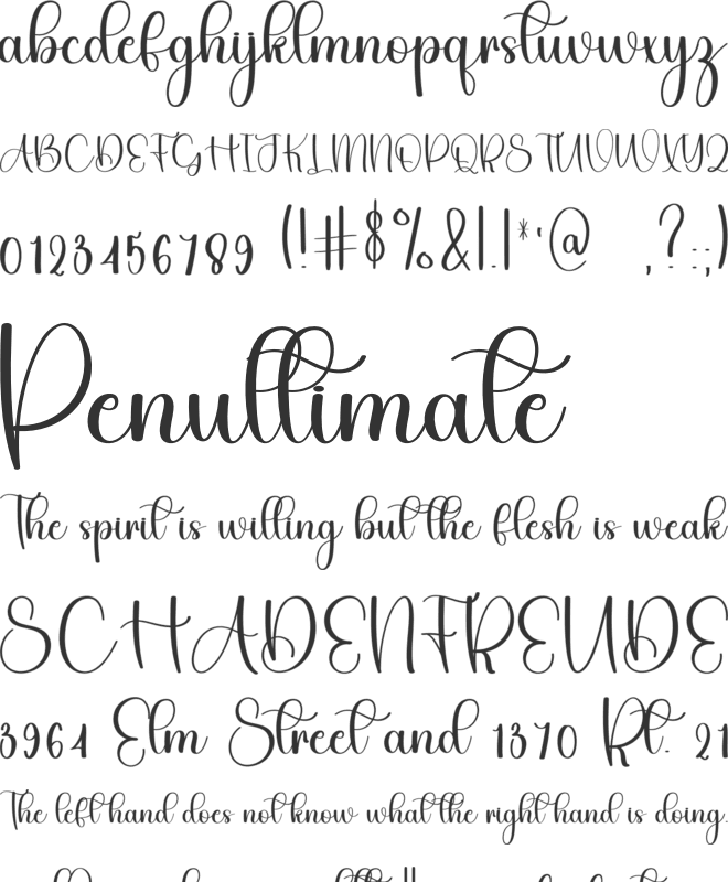 Good Cherry font preview