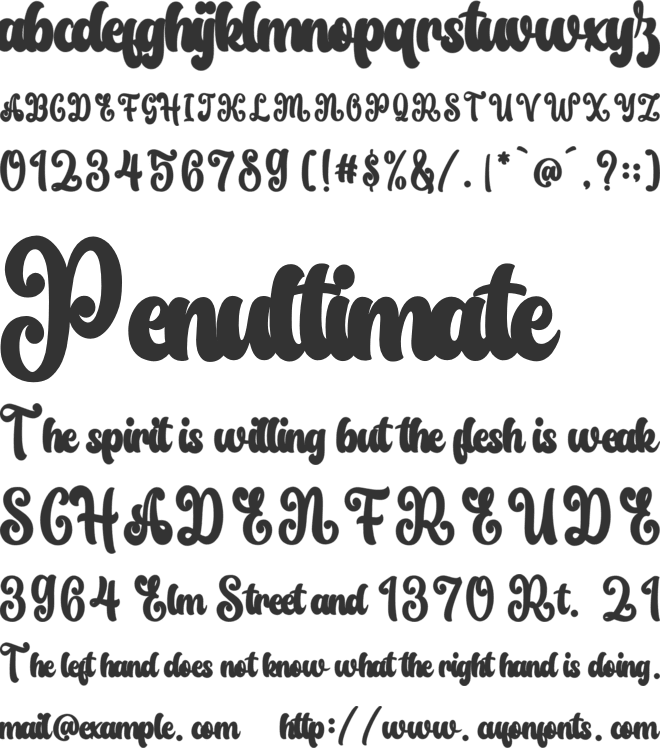 Christmas font preview