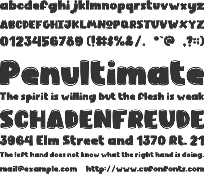 UNICORN font preview