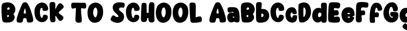 BACK TO SCHOOL font