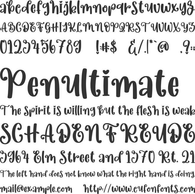 Sparkling font preview