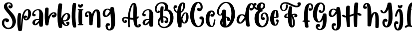 Sparkling font
