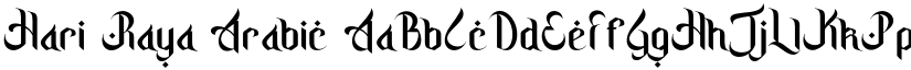 Hari Raya Arabic font