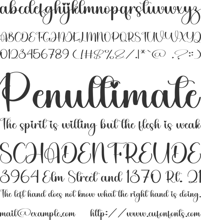 Creative Holiday font preview